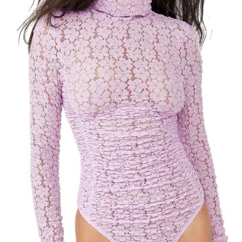 Free People Intimately Free Day & Night Ruched Lilac Bodysuit Sz XS